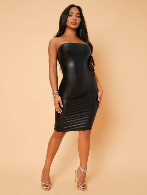 Vestidos Straple Elegante Cuerina - Image 3