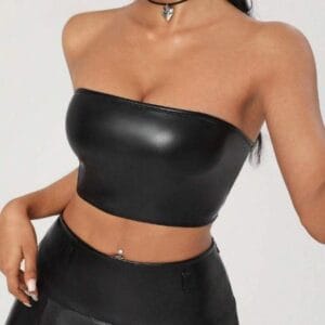 Crop Top Cuerina Clásico