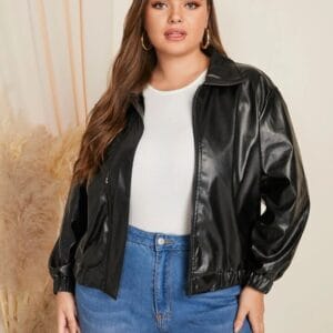 Chaquetas Cierre ,Detalles Corrugados y Cuello Ancho