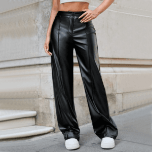 Pantalon Bota Ancha Con Cierre y Boton Delantero