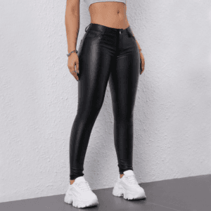 Pantalón Ajustado con Bolsillos y Cierre Frontal