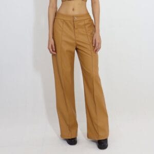 Pantalón Elegante con Pretina Ancha, Cierre y Boton