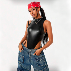 Body Ajustado al Cuerpo Cuello y Descaderado