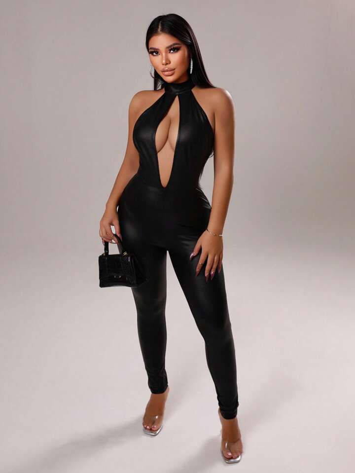 Enterizo Ajustado Diseño de Gota en el Busto - Image 4