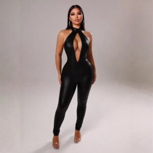 Enterizo Ajustado Diseño de Gota en el Busto