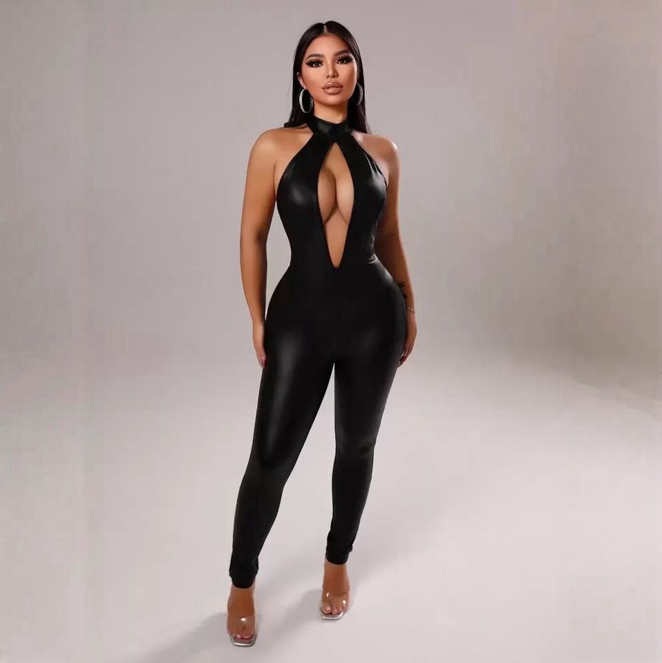 Enterizo Ajustado Diseño de Gota en el Busto