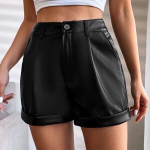 Short Elegante con Corte Ancho, Pinzas y boton