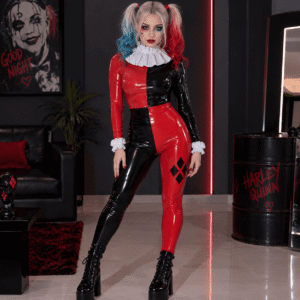Disfraz Harley Quinn Enterizo Ajustado para Dama